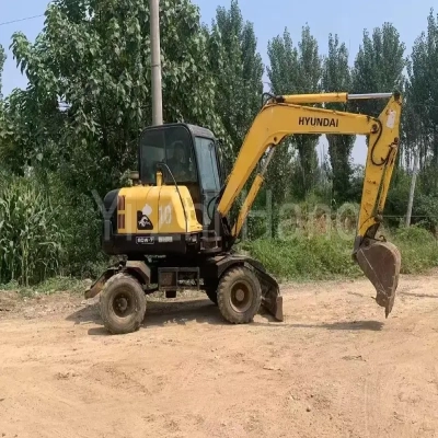 Used Excavator Hyundai 60-7 Mini Wheel Excavator for sale